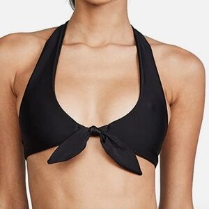 MIKOH Black balboa Tie triangle Bikini Top size M